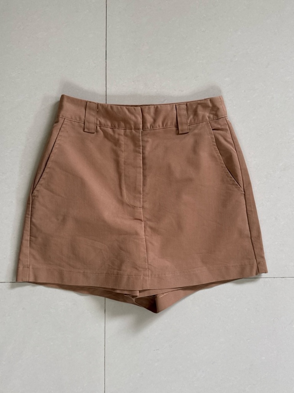 DISSH High-Rise Tan Skort with Front Pockets